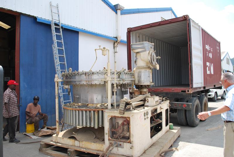 Equipment Being Loaded Into the Container